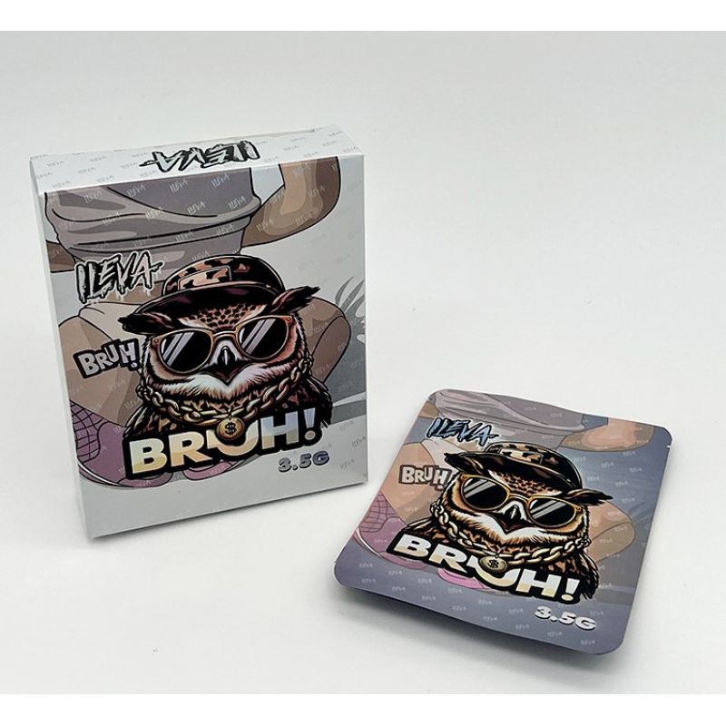 BRUH! 3.5g Holographic Mylar Bags & Boxes